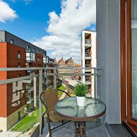 Apartment Stylish Oldtown Riverview Balcony Gdansk