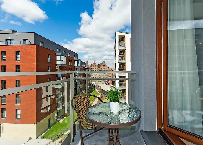 Lägenhet Stylish Oldtown Riverview Balcony Gdańsk