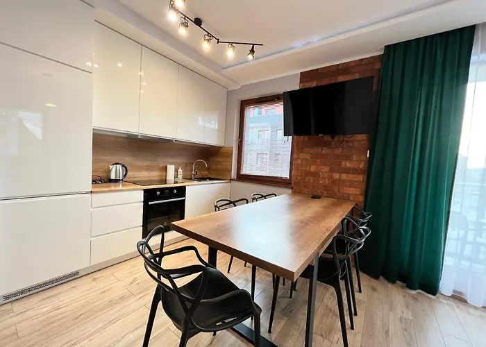 Stylish Oldtown Riverview Balcony 公寓 格但斯克